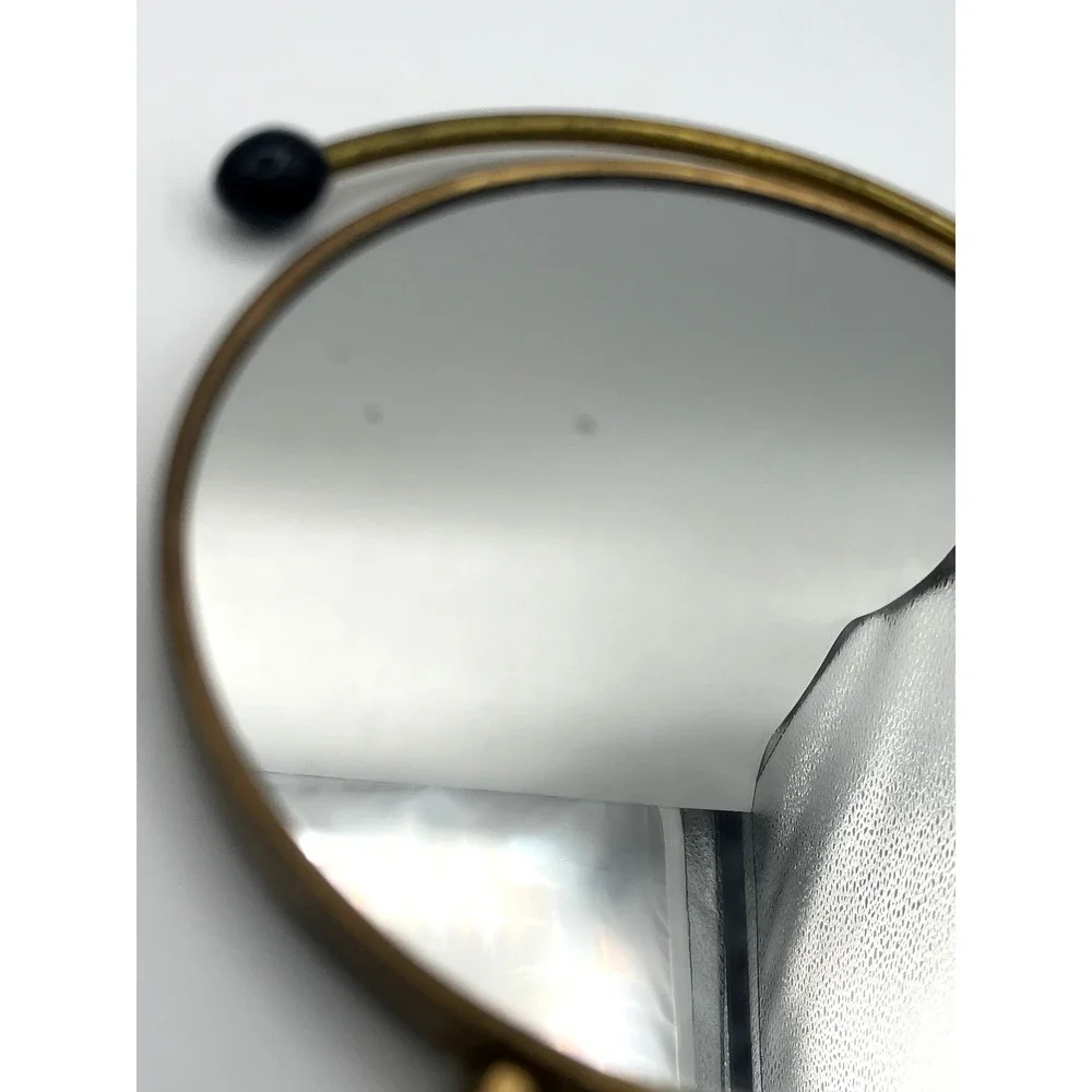 Mid Century Adjustable Rare Vanity mirror brass France 50s Hollywood Regency
